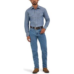 Wrangler Premium Performance Cowboy Cut Reg Jean, Steenbleekmiddel, 44W x 32L