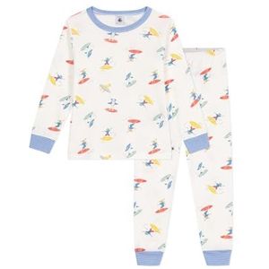 Petit Bateau jongens slaapromper, wit/meerkleurig., 2 Jaar
