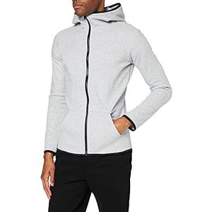 Urban Classics Athletic High Neck Interlock Zip Hoody voor heren, grijs (grey 111), XXL