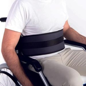 OrtoPrime Comfortabele veiligheidsbuikriem voor rolstoel of geribbelde stoel – hoge bescherming tegen vallen (universele maat verstelbaar)