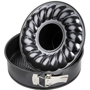 6507 springvorm met platte en buisbodem Ø 24 cm, zwart metallic