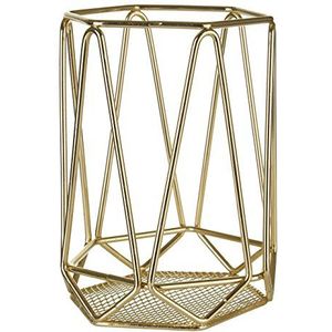 Premier Housewares 507569 Vertex Gebruiksvoorwerp Houder - Verguld, 12 x 12 x 16 cm