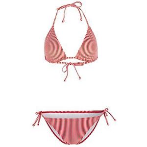 O'NEILL Capri BONDEY Bikini, 33026 Red Simple Stripe, Regular voor dames, 33026 Red Simple Stripe