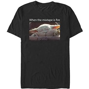 Star Wars: The Mandalorian - Fire Mixtape Unisex Crew neck T-Shirt Black S