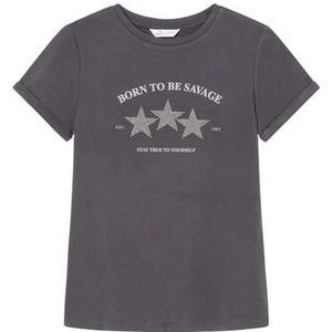 Springfield Nieuw structuurhemd met boomborduurwerk, grijs, XS