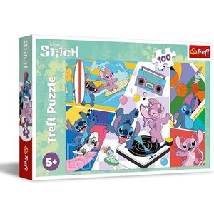 Trefl - Lilo & Stitch, Herinneringen aan Lilo & Stitch - Puzzel 100 stukjes - Kleurrijke puzzel met de helden uit de cartoon, Creatieve ontspanning, Plezier voor kinderen vanaf 5 jaar