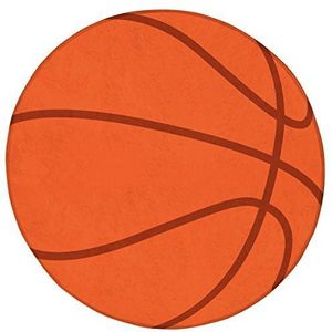 Achoka"" Shape 07-Basket Ball Ultra Zachte Decoratie Mat, Polyester, Meerkleurig, 75 x 75 x 0,76 cm