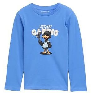 TOM TAILOR Kinder-T-shirt met lange mouwen, 37177 - Soft Mid Blue, 92-98