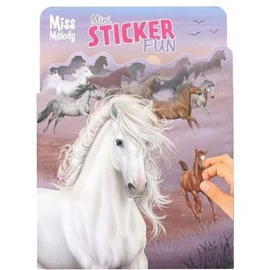 Depesche 12465 Miss Melody Mini Sticker Fun - Stickerboek met 12 achtergrondpagina's om zelf te ontwerpen, inclusief 7 vellen stickers
