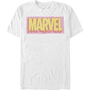 Marvel Classic - Logo Drip Unisex Crew neck T-Shirt White M