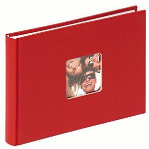 walther design fotoalbum rood 22 x 16 cm met omslaguitsparing, Fun FA-207-R