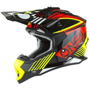 O'NEAL | Motocross Helm | Kinderen | MX Enduro | ABS shell, Veiligheidsnorm ECE 22.05, Ventilatie voor optimale koeling en ventilatie | 2SRS Rush V.22 Jeugd Helm | Neon Geel | Maat M