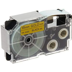 CASIO EZ-label Printer XR-18GD1 tape zelfklevend 18 mm x 8,0 m zwart op goud