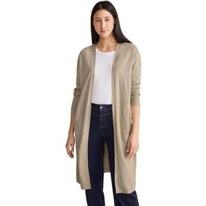 Street One Gebreid damesvest lang, Spring Sand Melange, 40