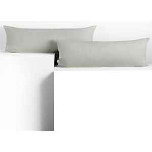 DecoKing - Kussenslopen - Zilver - 40 x 200 cm - Katoen - Ritssluiting