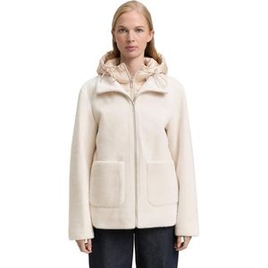 TOM TAILOR Dames 1047523 jas, 38248-Structure Beige Melange, XXL, 38248 - Structuur Beige Melange, XXL