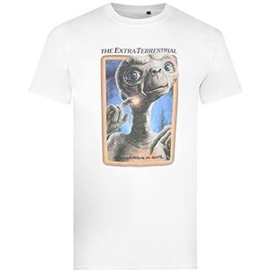 E.T Heren Adventure T-Shirt, Wit, Klein