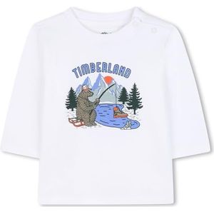 Timberland T60584 T-shirt voor babyjongens, Wit, 12 Maanden