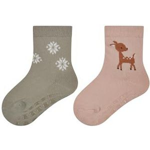 Sterntaler ABS sokken dubbelpak hert, zacht roze, 21-22 EU