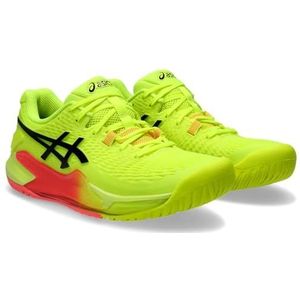 Asics Gel-Resolution 9, damessneakers, 40 EU, Safety Yellow Black, 40 EU