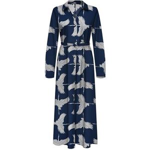 Onlnova Life Vis L/S Renna Long Dress, blauw, L
