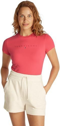 Tommy Jeans - TJW SLIM TONAL LINEAR TEE EXT S/S - T-shirt - Rood