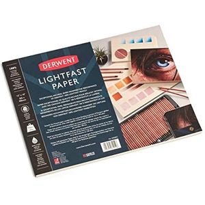 Derwent Lightfast Schetsblok 305 x 406 Millimeter, 300 gsm, 20 Vellen, Glad Heetgeperst Oppervlak, Zuurvrij, Ideaal voor Tekenen en Kleuren, Professionele Kwaliteit (2305833)