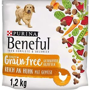 PURINA BENEFUL Tasty Grainfree Hundefutter trocken, getreidefrei, mit Huhn, 6er Pack (6 x 1,2kg)