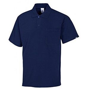 BP 1222-180-110-XL uniseks poloshirt, 1/2 mouwen, polokraag met drukknoopband, lengte 70 cm, 200,00 g/m² puur katoen, nachtblauw, XL