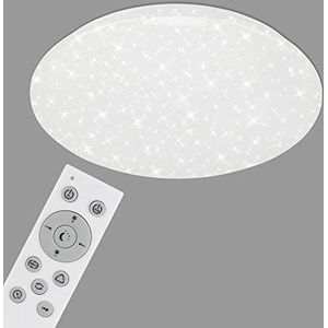 Briloner Leuchten - LED plafondlamp, WiFi plafondlamp met sterrendecoratie, dimbaar, RGB, app-bediening, incl. afstandsbediening, timerfunctie, geheugenfunctie, 42 watt, 3.800 lumen, wit, Ø 50 cm