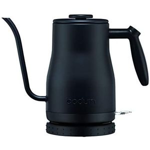 Bodum 11940-01EURO BISTRO waterkoker met lange tuit van roestvrij staal, 1.200 W, 1,0 l, zwart