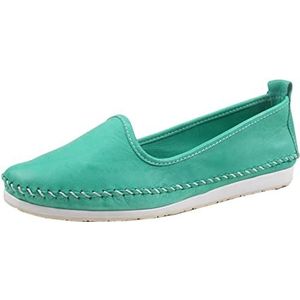 Andrea Conti Mocassins, ballerina's voor dames 0027449-5, grootte:39, kleur:Groen