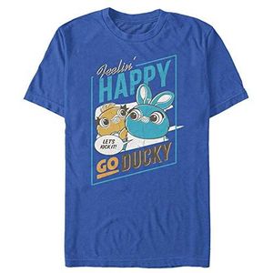 Pixar Unisex Toy Story-Happygo Ducky Organic T-shirt met korte mouwen, lichtblauw, M, lichtblauw, M