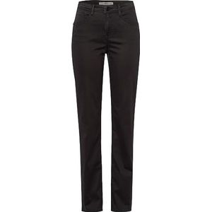 BRAX Carola hoogwaardige katoenen satijnen broek voor dames, dark grey, 27W / 30L