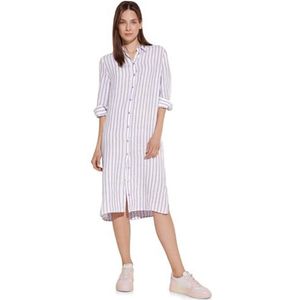 Street One Yarn Dyed Linnen Shirt voor dames, L Dress, geur van lavendel, 40