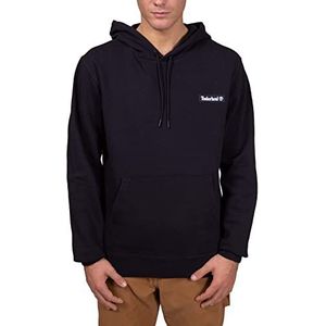 Timberland WOV Badge Hoodie Sweatshirt voor heren, Zwart, XXS