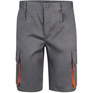 Velilla 103007 Bermuda bicolour multi-pocket bermuda, grijs en oranje, maat 40