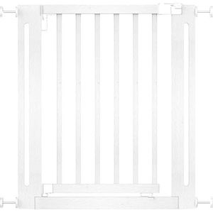 Safetots Klemhek Elegantie, Klembevestging Tussen 71cm - 79cm, Wit, Hout, Traphekje voor Trap, Gang en Deur, Stijlvol Ontwerp en Eenvoudige Installatie