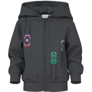 NAME IT Nmmvoltinus Nreg Sweat Card Wh Bru, dark grey melange, 98