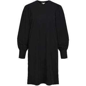 Object Vrouwelijke midi-jurk met ballonmouwen, zwart, S