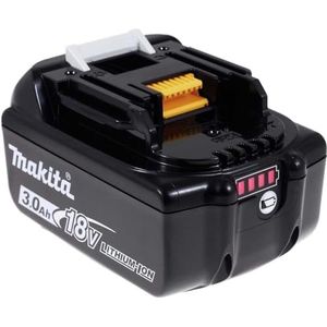 Makita Batterij voor gereedschap type BL1830B 3000mAh met LED origineel, 18V, Li-Ion