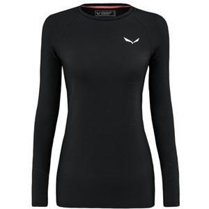 Salewa - Cristallo Warm AMR L/S Tee - Merino-ondergoed - Zwart