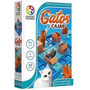 Smart Games - katten en boxen | bordspellen voor kinderen 7 jaar | puzzel voor kinderen | speelgoed voor kinderen 7 jaar | 60 uitdagingen | reisspellen | spelletjes voor kinderen