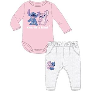Disney 2-delige set van sweatshirt + broek voor baby's (3 tot 23 maanden), Lilo & Stitch, zacht en warm: sweatshirt + joggingbroek, gemengd patroon, voor meisjes en jongens, model DIS LIS
