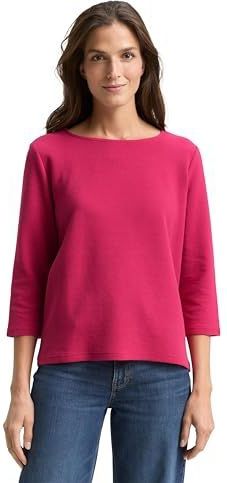 TOM TAILOR T-shirt voor dames, 15234 - Cherry Granita, XXL