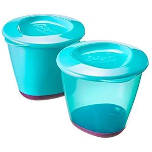 Tommee Tippee Explora 2 grote eetbekers blauw met flexibele bodem