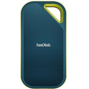 SanDisk Extreme PRO Portable SSD Draagbare Schijven 2 TB (NVMe Solid State-Prestaties, 2,5 Inch, Lees-/schrijfsnelheden Van 2000 MB/s, Water- En Stofbestendigheid, AES-Hardwareversleuteling) Monterey