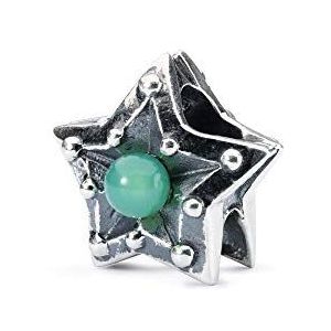 Trollbeads Dames Bead Star van de liefde 925 zilver Chalcedon turquoise - TAGBE-00216