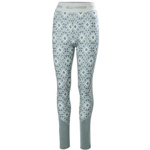 Helly Hansen Dames LIFA Merino Midweight Graphic Base Layer Broek, 490 Cactus Star Pixel Aop, M