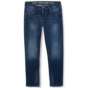 Timezone Heren Comfort Matztz Jeans, Donker riged Wash, 33W x 34L